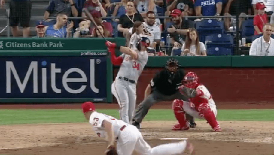 WATCH: Bryce Harper Crushes NL-Leading 20th Home Run