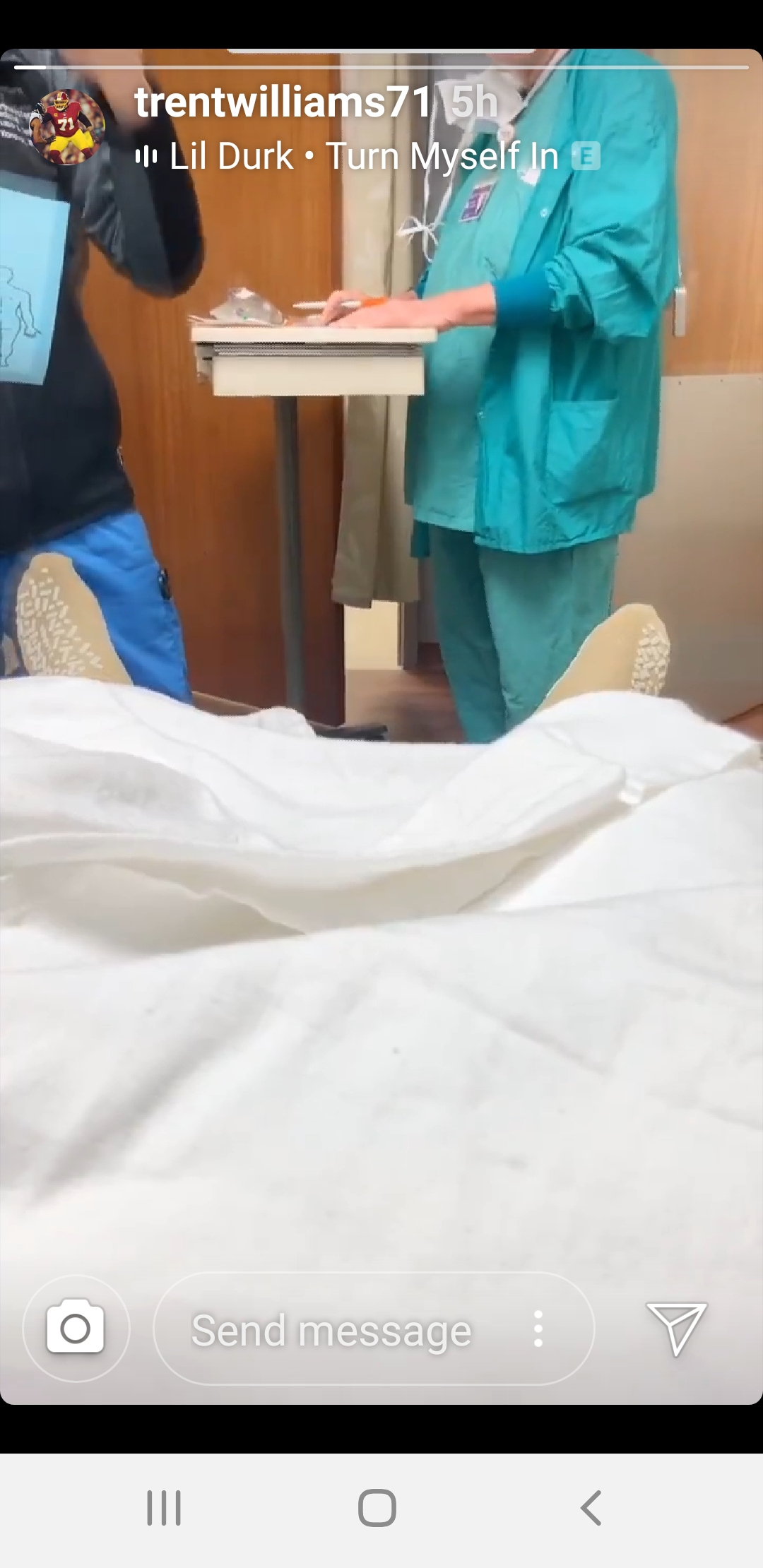 Trent Williams Instagram Story Shows Him Undergoing Medical Procedure Amid Redskins Holdout