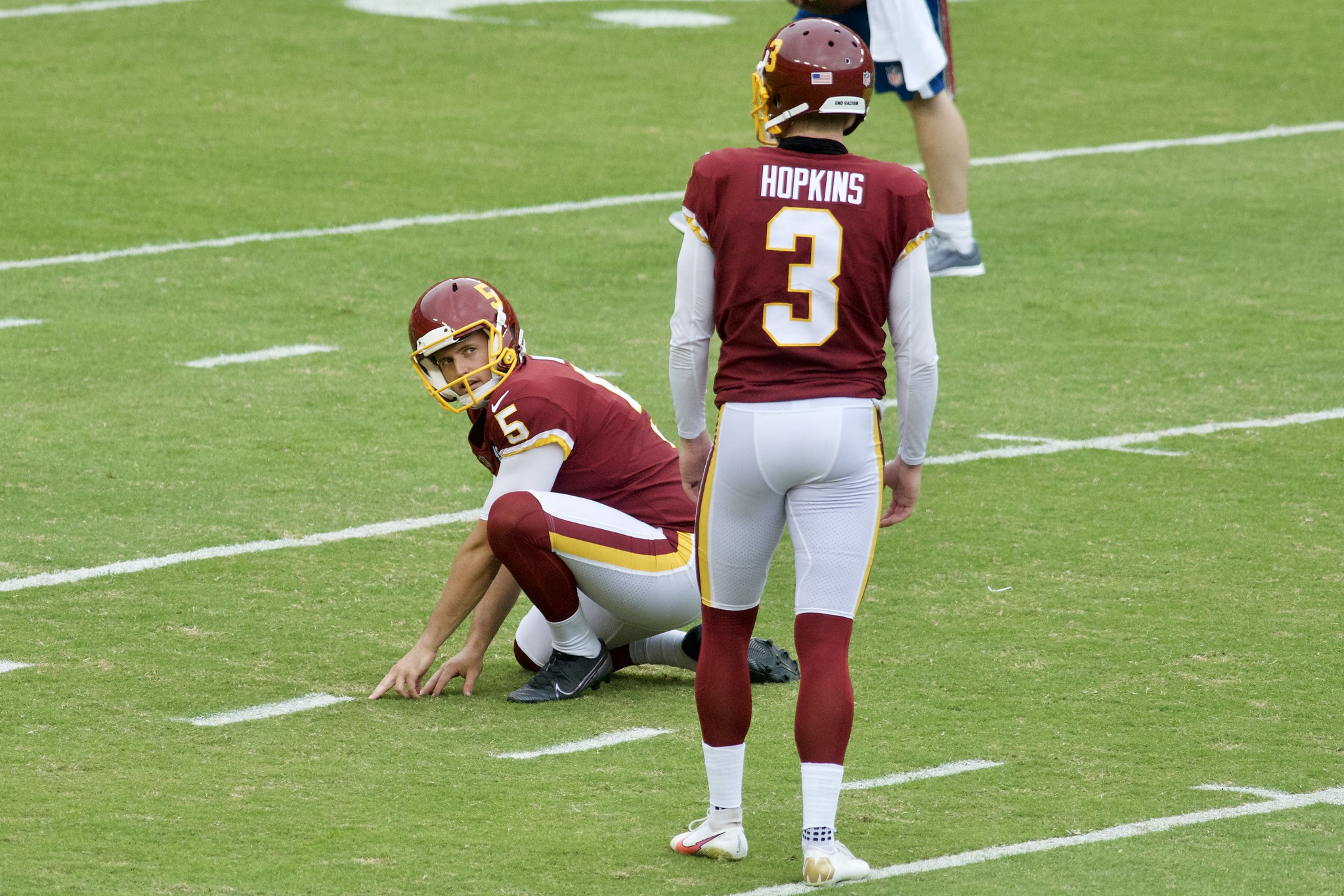 August 9, 2018: Washington Redskins kicker Dustin Hopkins (3