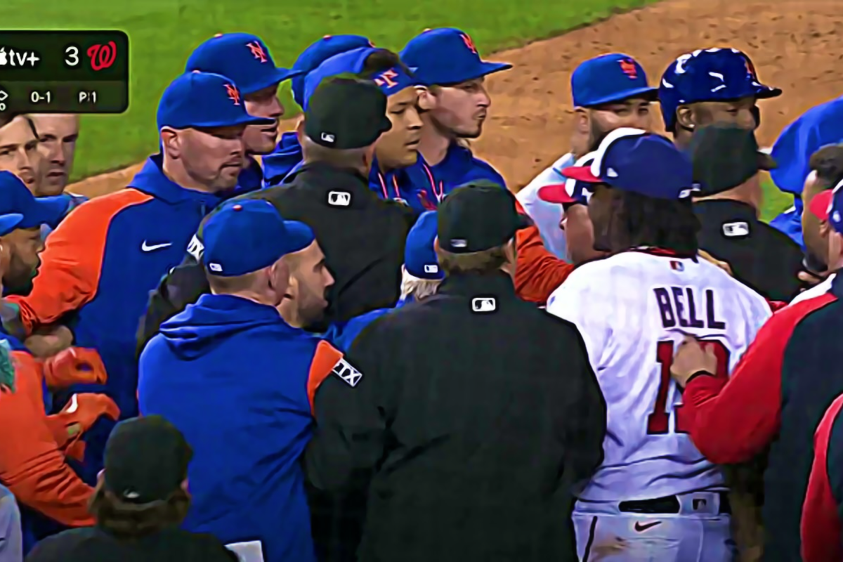 Mets and Nationals benches clear after Francisco Lindor is hit by pitch -  Sports Illustrated