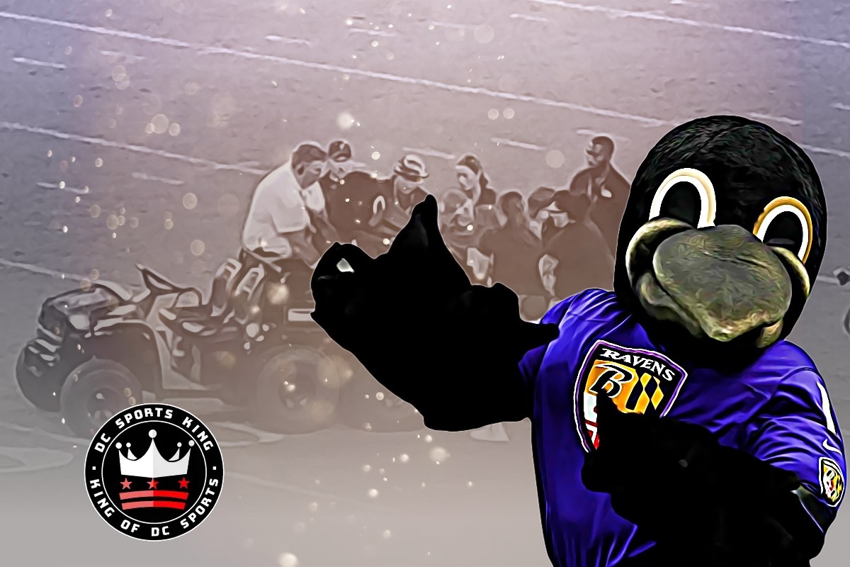 Ravens' mascot Poe recovering after injury during halftime event