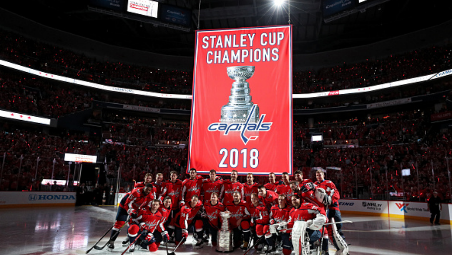 WATCH Capitals Raise Stanley Cup Champions Banner DC Sports King