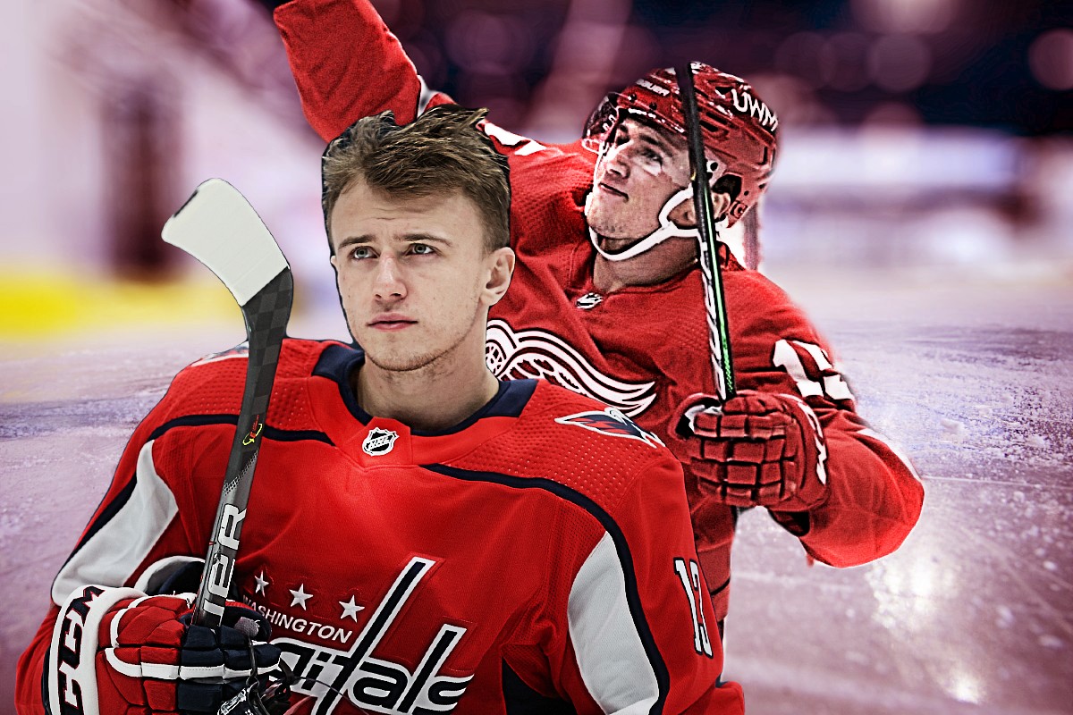 Jakub Vrana scored four goals in the Red Wings' 7-3 win over the