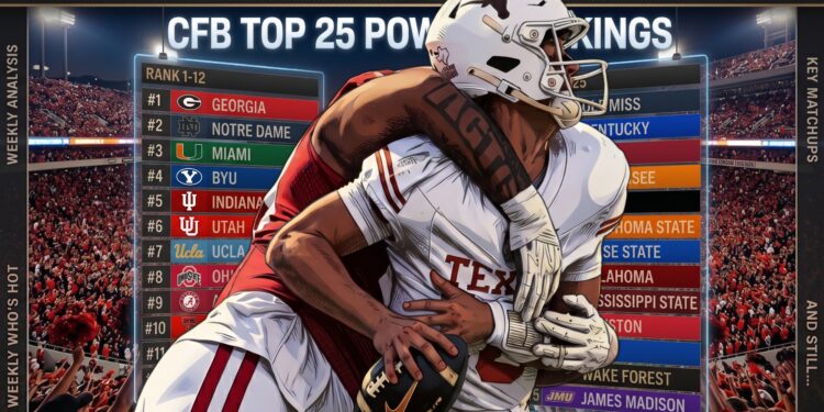 Georgia Win, Texas Shocking Loss Shakes Up This Week’s CFB Top 25 Power Rankings
